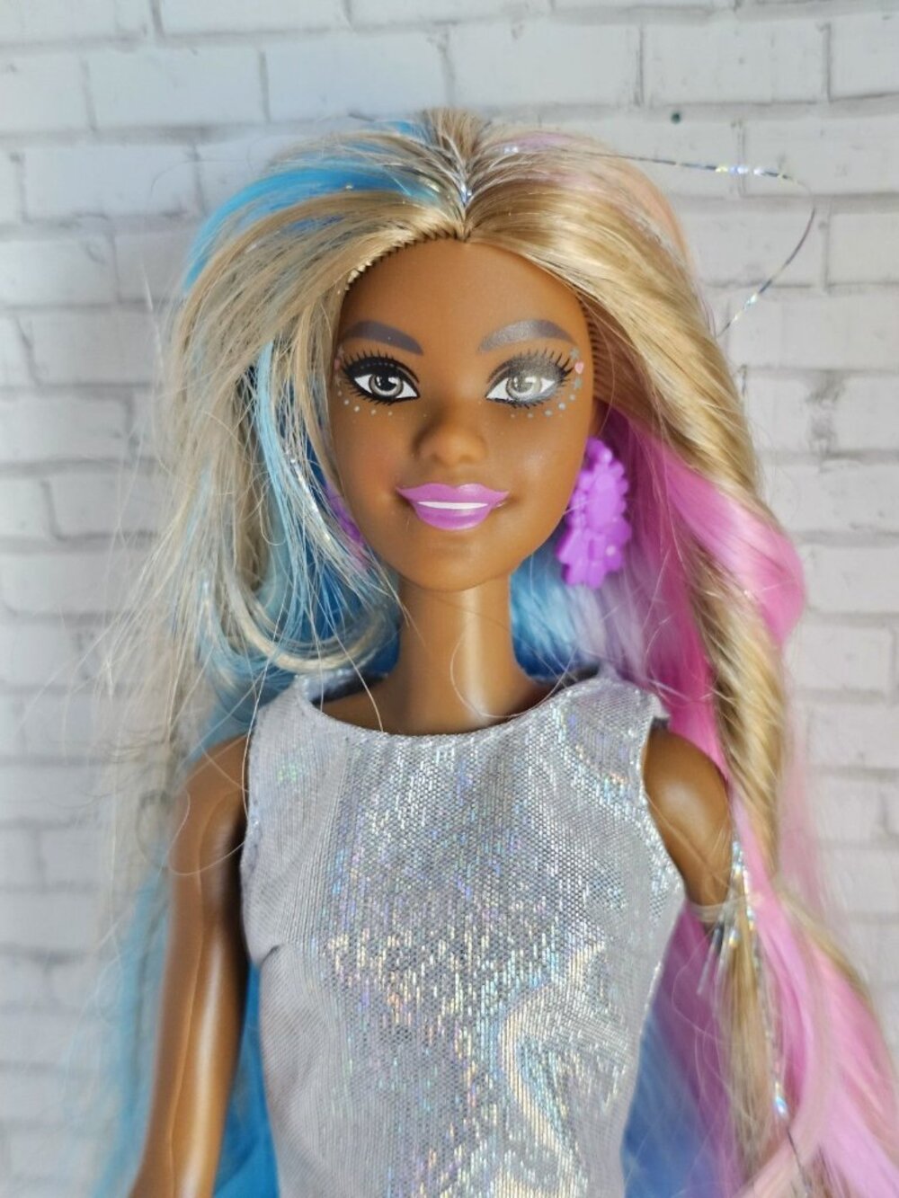 Mattel Barbie Summer Face Colorful Fantasy Hair AA Fashion Doll Iconic Cybercore - Picture 2 of 6